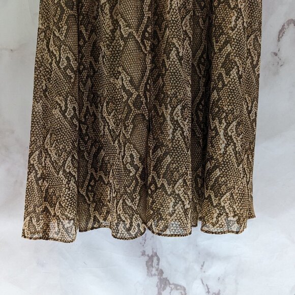 Lauren Ralph Lauren Dress Women 16 XL Brown Snake Skin Python Print Tank - Picture 11 of 15